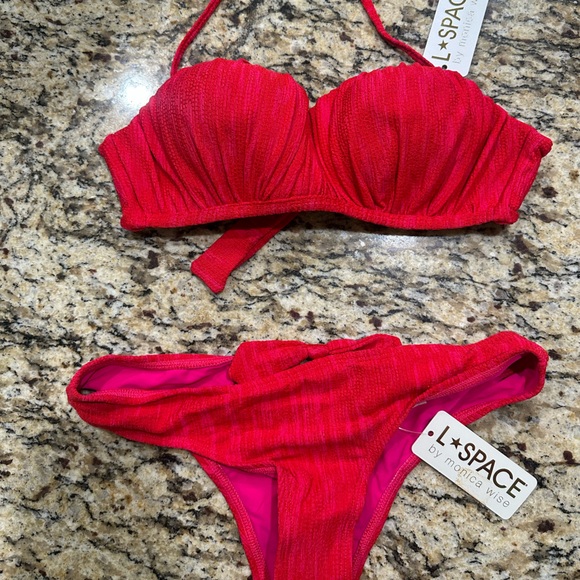 L space red women’s bikini nwt - Picture 2 of 6